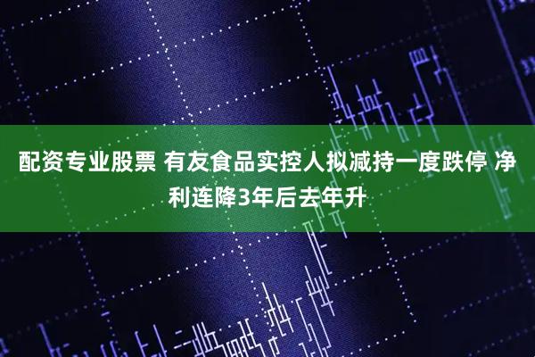 配资专业股票 有友食品实控人拟减持一度跌停 净利连降3年后去年升