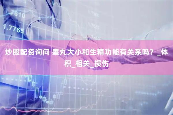 炒股配资询问 睾丸大小和生精功能有关系吗？_体积_相关_损伤