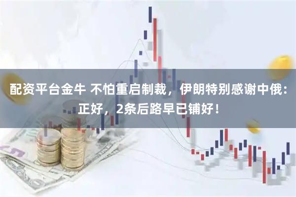 配资平台金牛 不怕重启制裁，伊朗特别感谢中俄：正好，2条后路早已铺好！